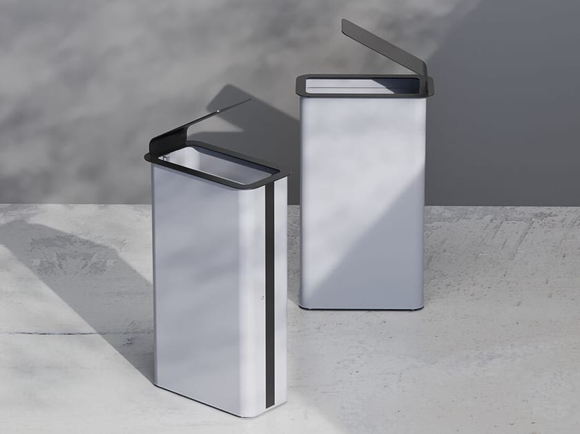 Наружная металлическая корзина для мусора с крышкой DIMCAR ARCH-00070431