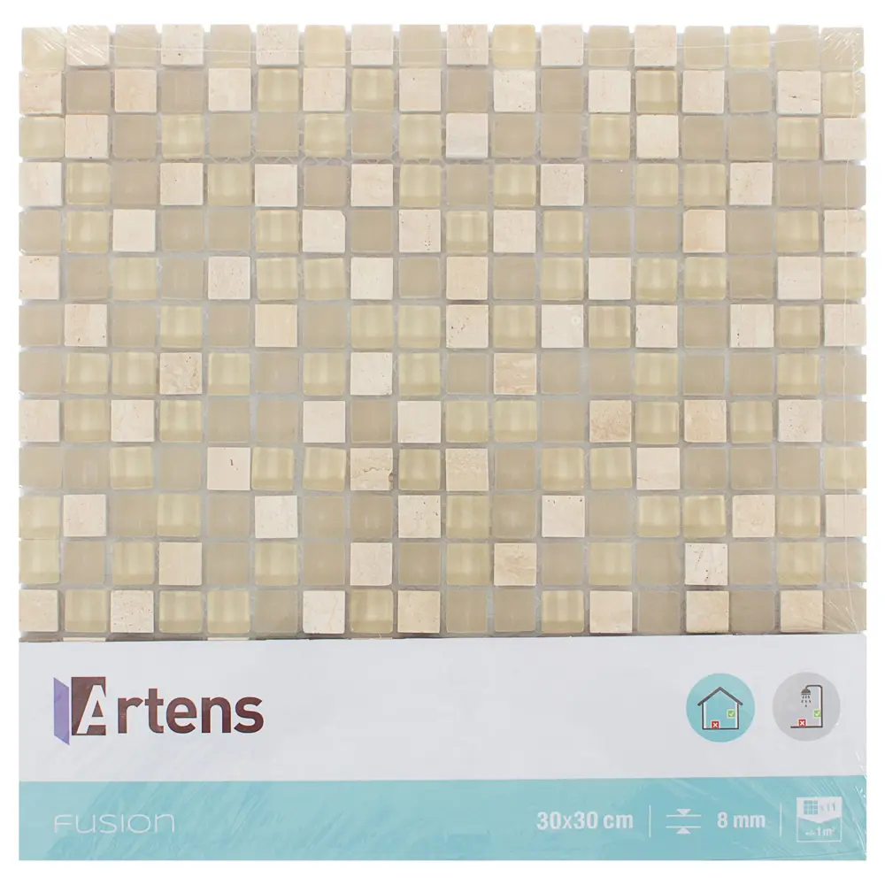 Мозаика Artens «Fsn», 30х30 см, стекло, цвет кремовый 18731709 STLM-2186314  - Вид №3