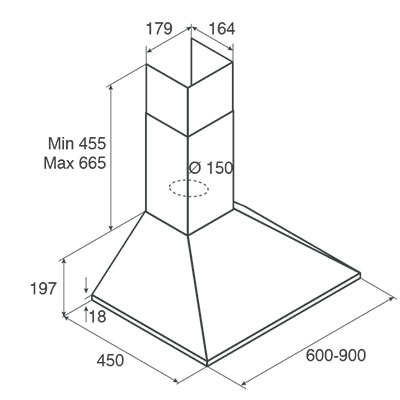 1106516 Вытяжка каминная Jetair GGAIA WH/A/60 белый STDN-0028087 - Вид №9