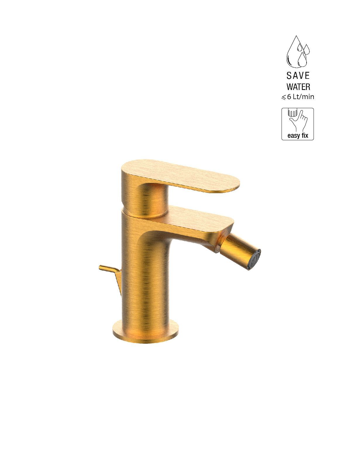 Однорычажный смеситель для биде с ограничителем расхода Rubinetterie Frattini Lea ARCH-00120499 - Вид №17