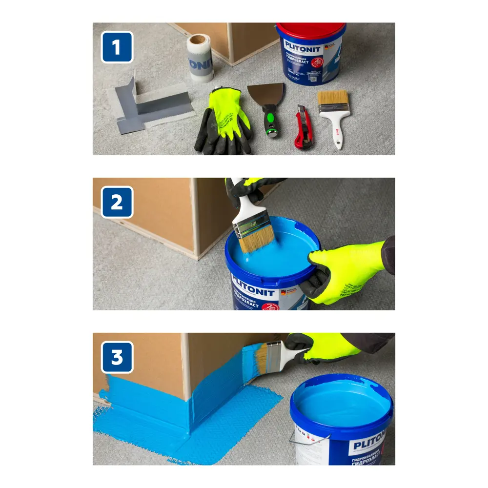 Гидроизоляционный угол внешний 270° ширина 120 мм Plitonit ГидроЛента STLM-2094037 - Вид №3