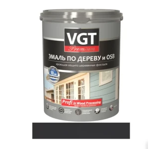 Эмаль по дереву VGT Профи графитовая RAL 7024 2.5 кг