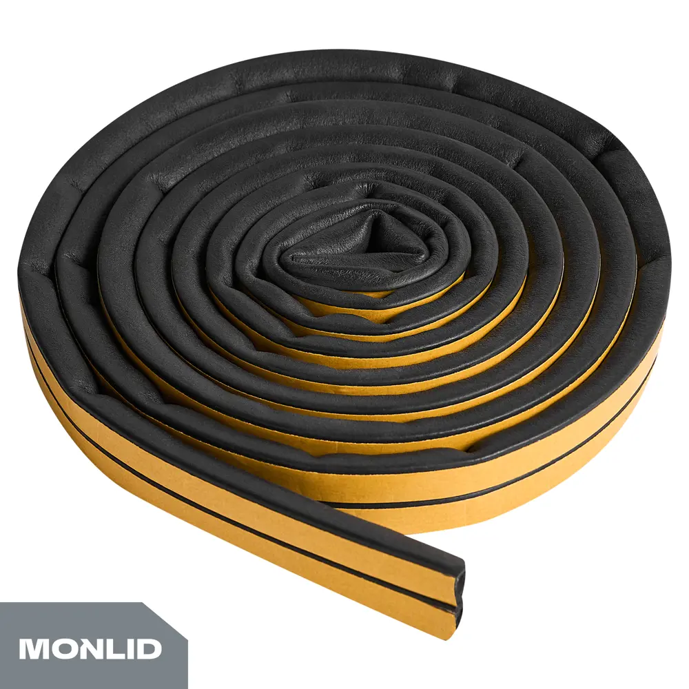 Уплотнитель EPDM для окон и дверей самоклеящийся MONLID D-профиль 6 м цвет черный STLM-2112823 - Вид №3