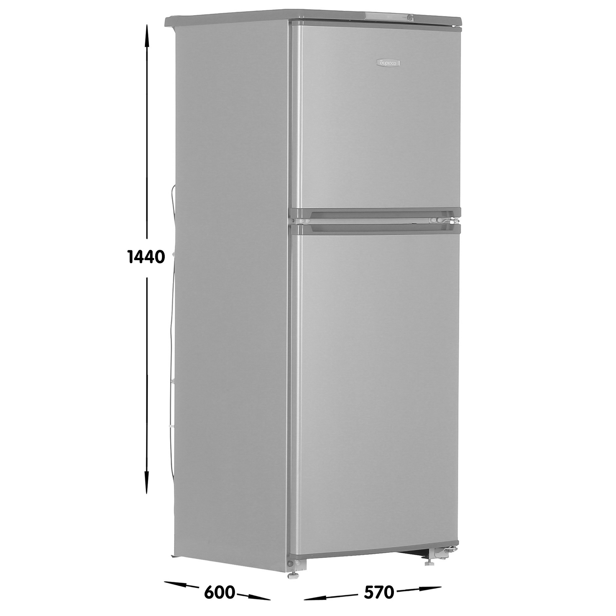 1626639 Холодильник с морозильником   Бирюса М153 серебристый STDN-0014789 - Вид №6