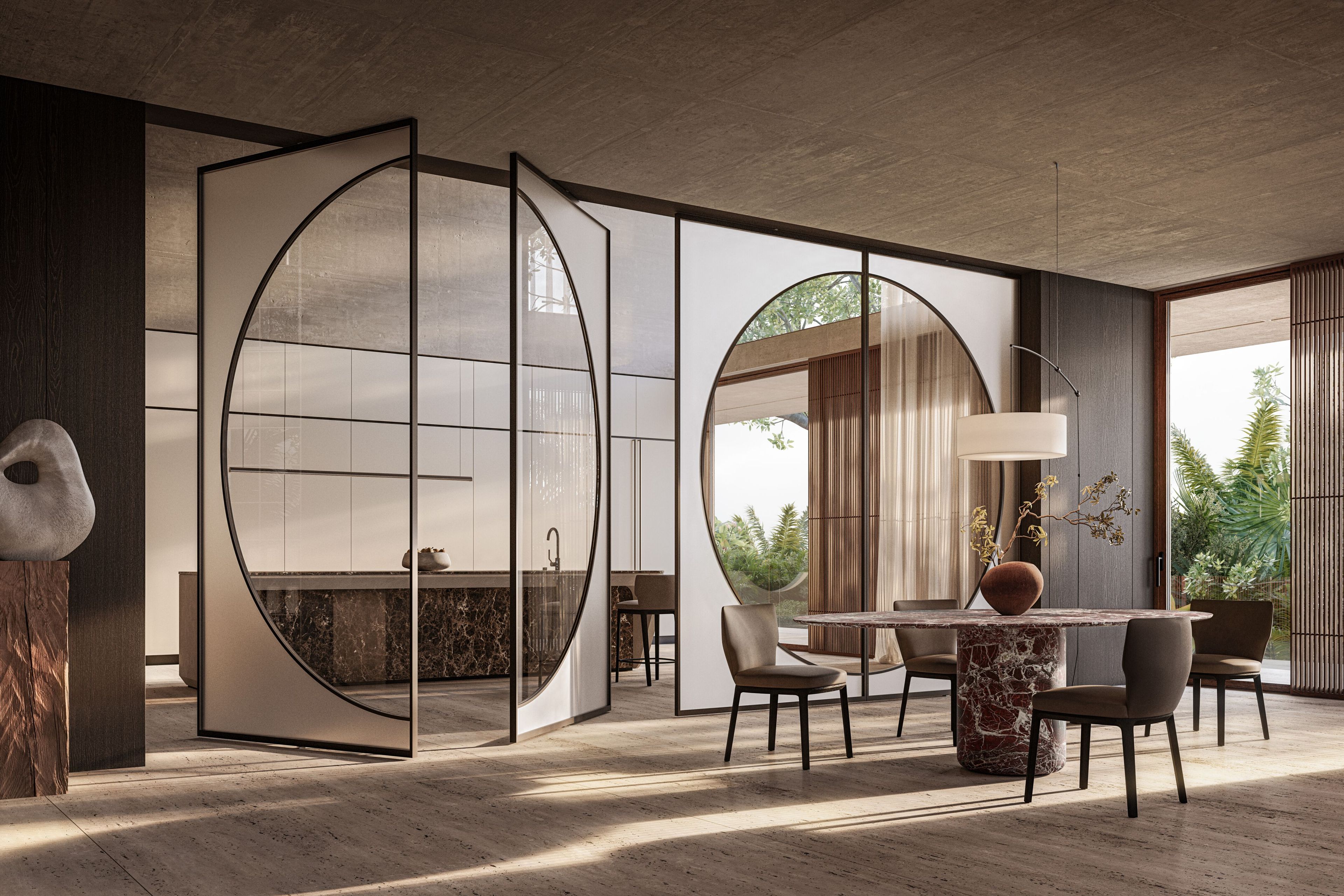 Система раздвижных, поворотных или поворотных дверей из стекла и алюминия ADL ARCHI ARCH-00041964 - Вид №4