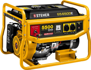 91117026 Генератор бензиновый GS-6500Е 5.5 кВт STLM-0491987 STEHER