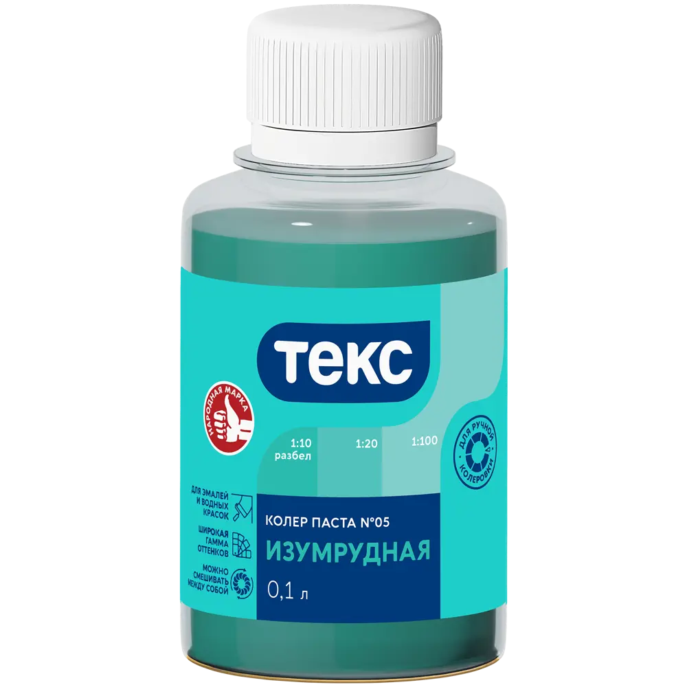 Колер паста Текс Универсал 0.1 л цвет изумрудный STLM-2148023