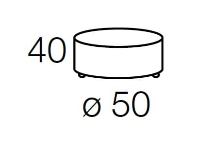 Круглый съемный пуфик Dema SIMPLE ARCH-00076152 - Вид №3