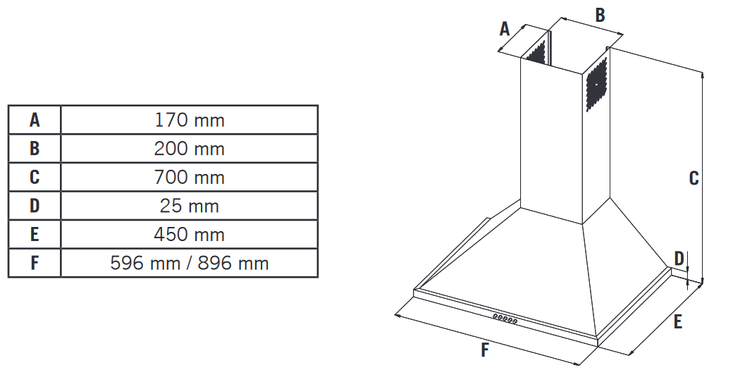 9942377 Вытяжка каминная Simfer 8964SM белый STDN-0084548 - Вид №4