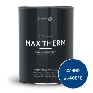 91922376 Эмаль Elcon термостойкая MAX Therm синяя до 400ºС 0.8 кг STLM-1327486