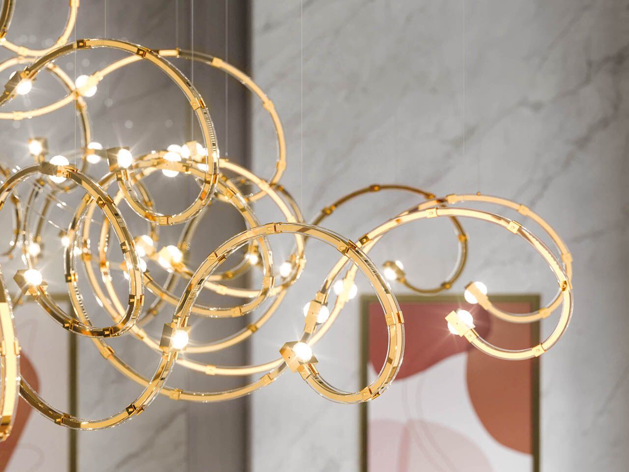 Стеклянный светодиодный подвесной светильник Masiero Raqam ARCH-00117869 - Вид №1