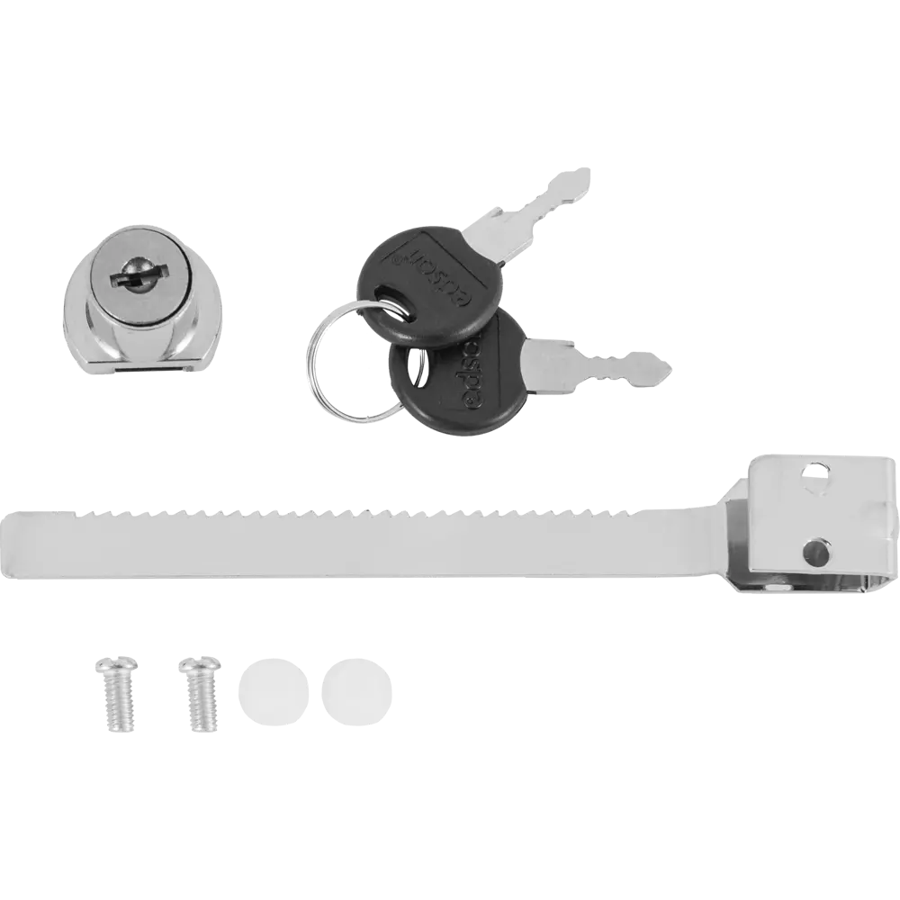 Замок для стеклянной двери L040 19/20, 12 мм, металл, цвет хром EDSON STLM-2121420 - Вид №1