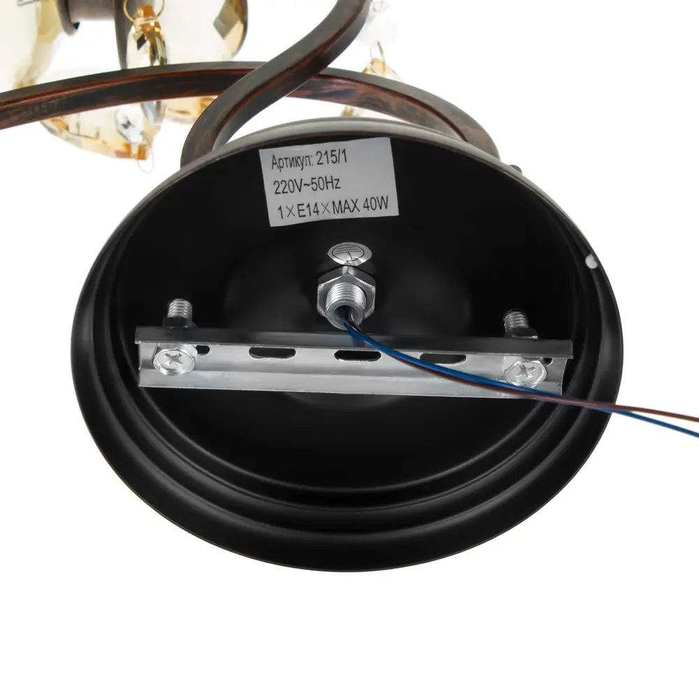 Бра Джоконда 1xE14x60 Вт, металл/стекло, цвет тёмное дерево/прозрачный Eurosvet STLM-2083824 - Вид №1