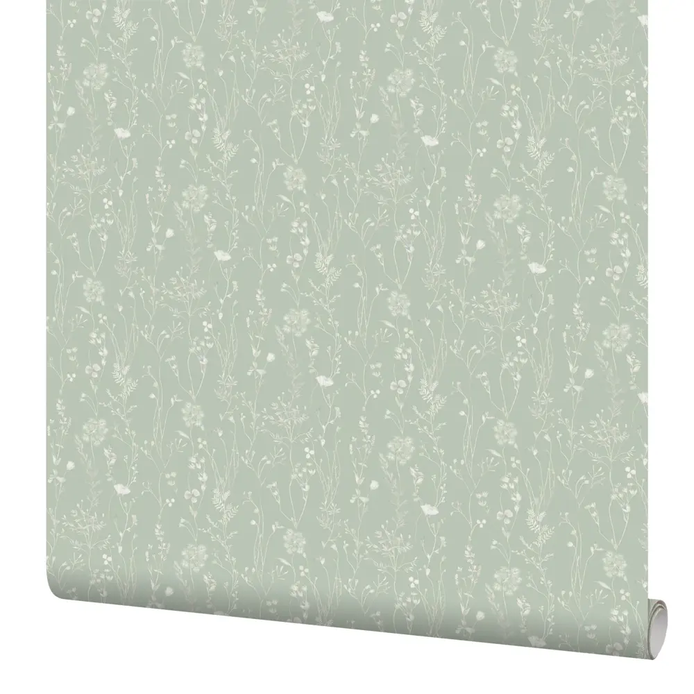 Erismann Marta: флизелиновые обои с растительным узором в зелёной гамме 89427123 STLM-1565822