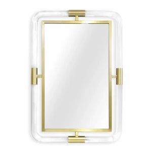 Зеркало прямоугольное настенное золото "Гарольд" LOUVRE HOME CREATIVE 119374 Серебро
