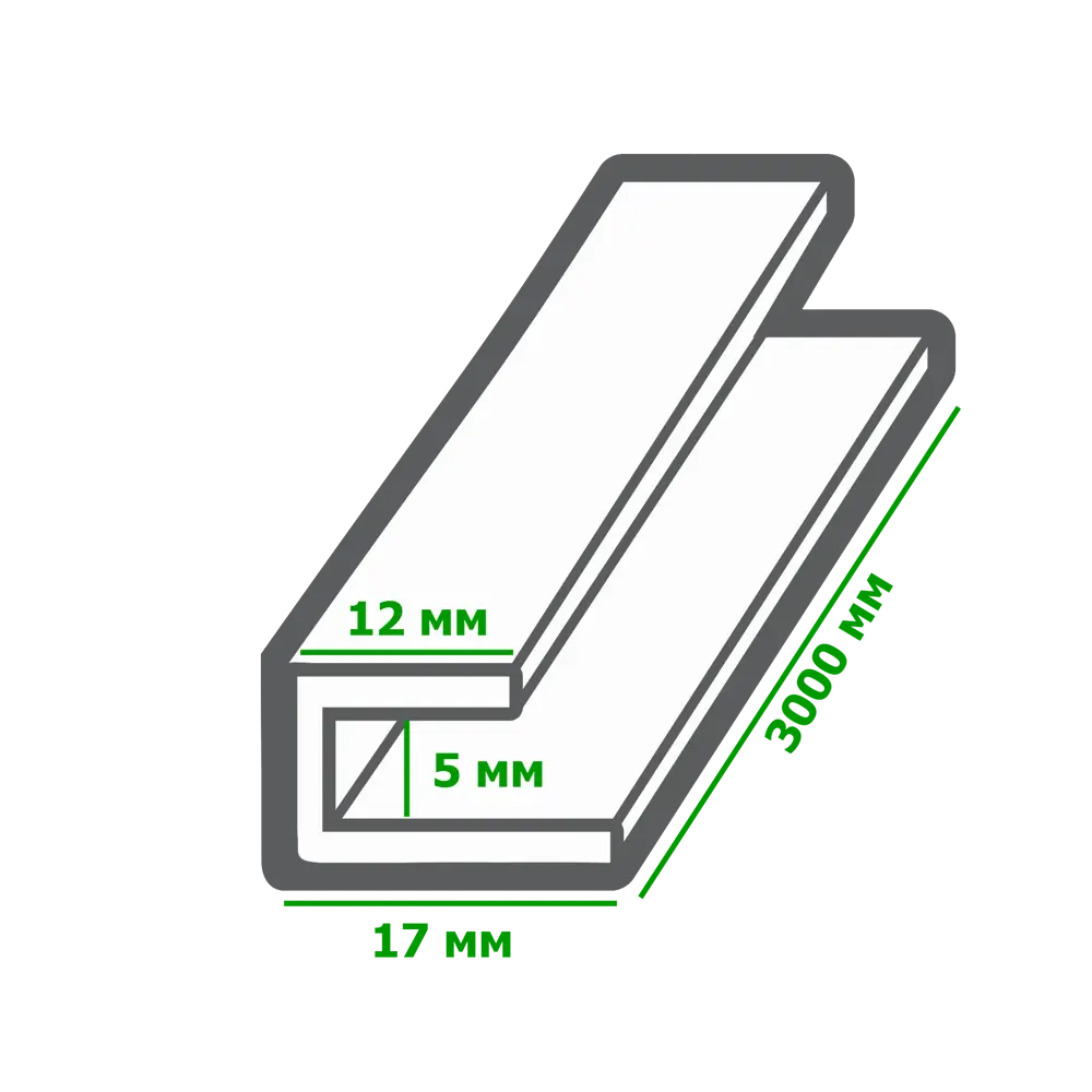 Профиль ПВХ стартовый для панелей 5 мм, 3000 мм, цвет белый РСП STLM-2183680 - Вид №3