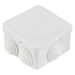 Распределительная коробка открытая Экопласт 70х70х40 мм 6 вводов IP44 цвет серый