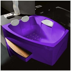 Ванна GRUPPO TREESSE Matrix Slim V763C-F большая с подголовником глубокая с аэромассажем фиолетовая