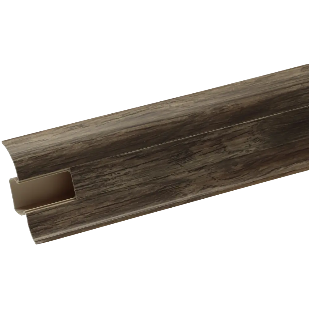 Плинтус напольный ARTENS ПВХ Кремано с кабель-каналом 5.5 см 83410224 STLM-0041057