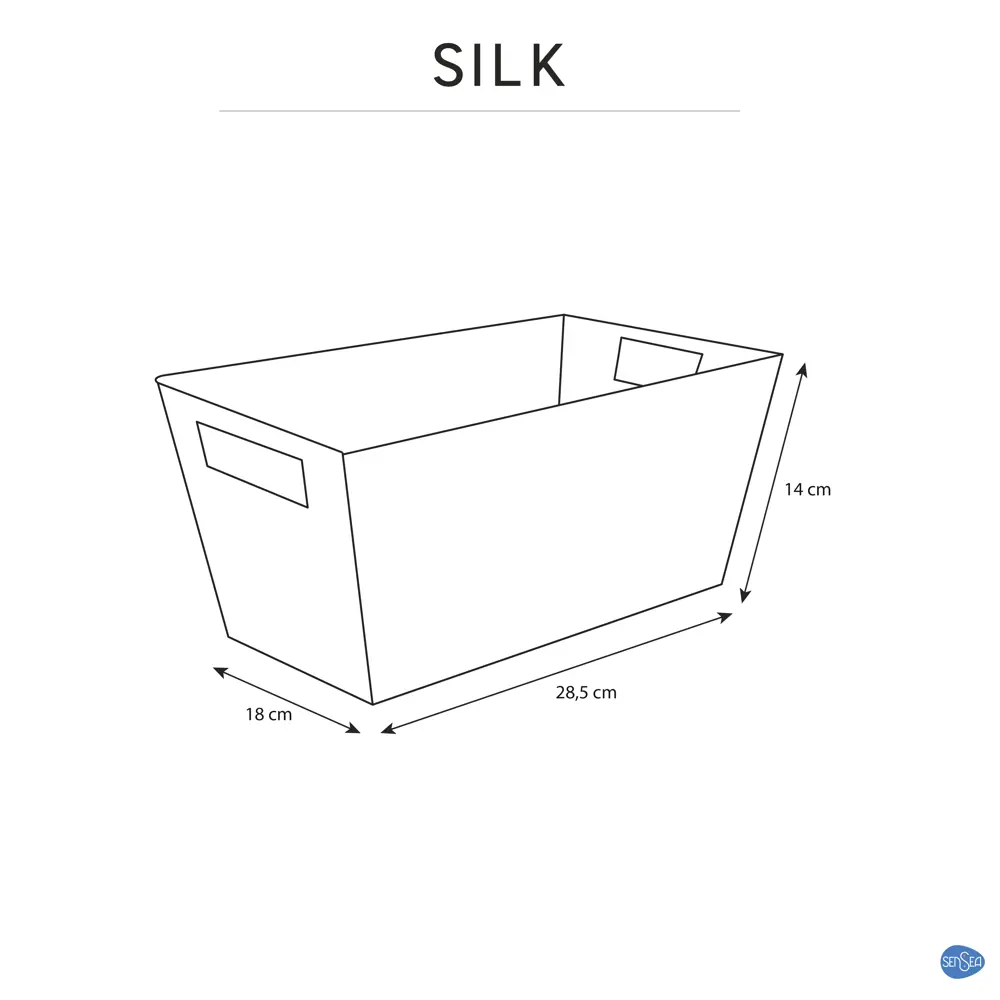 Корзина Sensea Silk 28.5x18x14 см, цвет серый Без серии STLM-2188107 - Вид №5