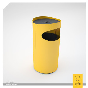 Наружная крышка стальная корзина для мусора с пепельницей