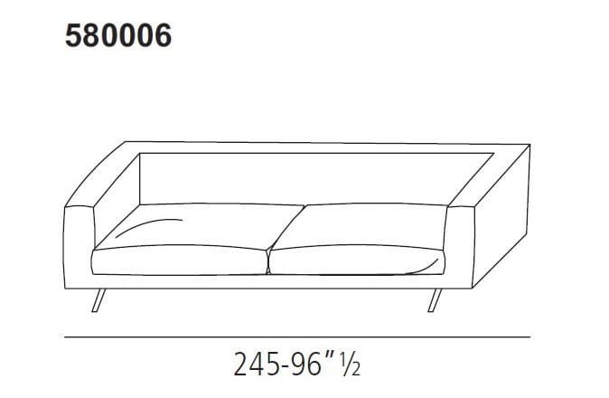 Диван с кожаной или тканевой стойкой для журналов Vibieffe 580 RE-SET ARCH-00014665 - Вид №2
