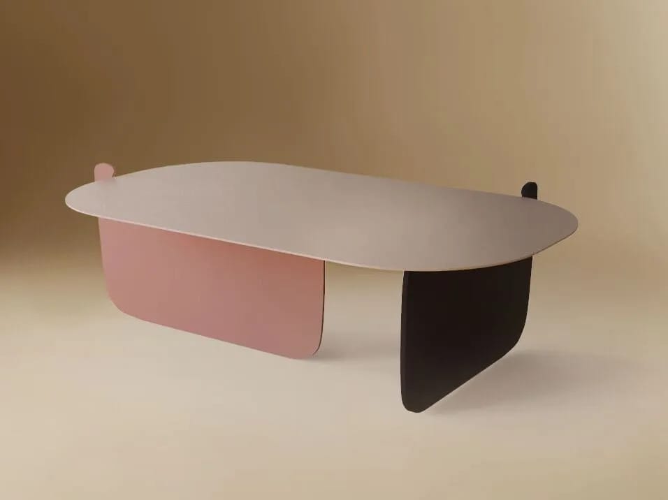 Прямоугольный металлический журнальный столик DOVAIN STUDIO BALEEN ARCH-00117389