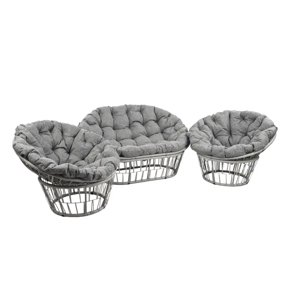 Диван садовый складной Мамасан Бали 163x111x85 см сталь серый Santreyd нет STLM-2054721 - Вид №5