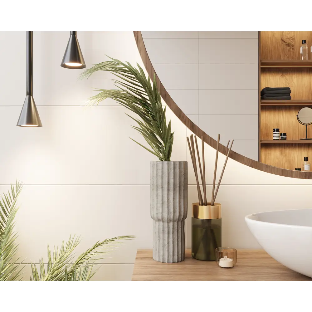 Плитка настенная Gracia Ceramica Monocolor 01 25x60 см 1.2 м² матовая цвет белый однотонный STLM-2130090 - Вид №2