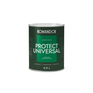 Эмаль Komandor Protect Universal универсальная белая база А 0.9 л