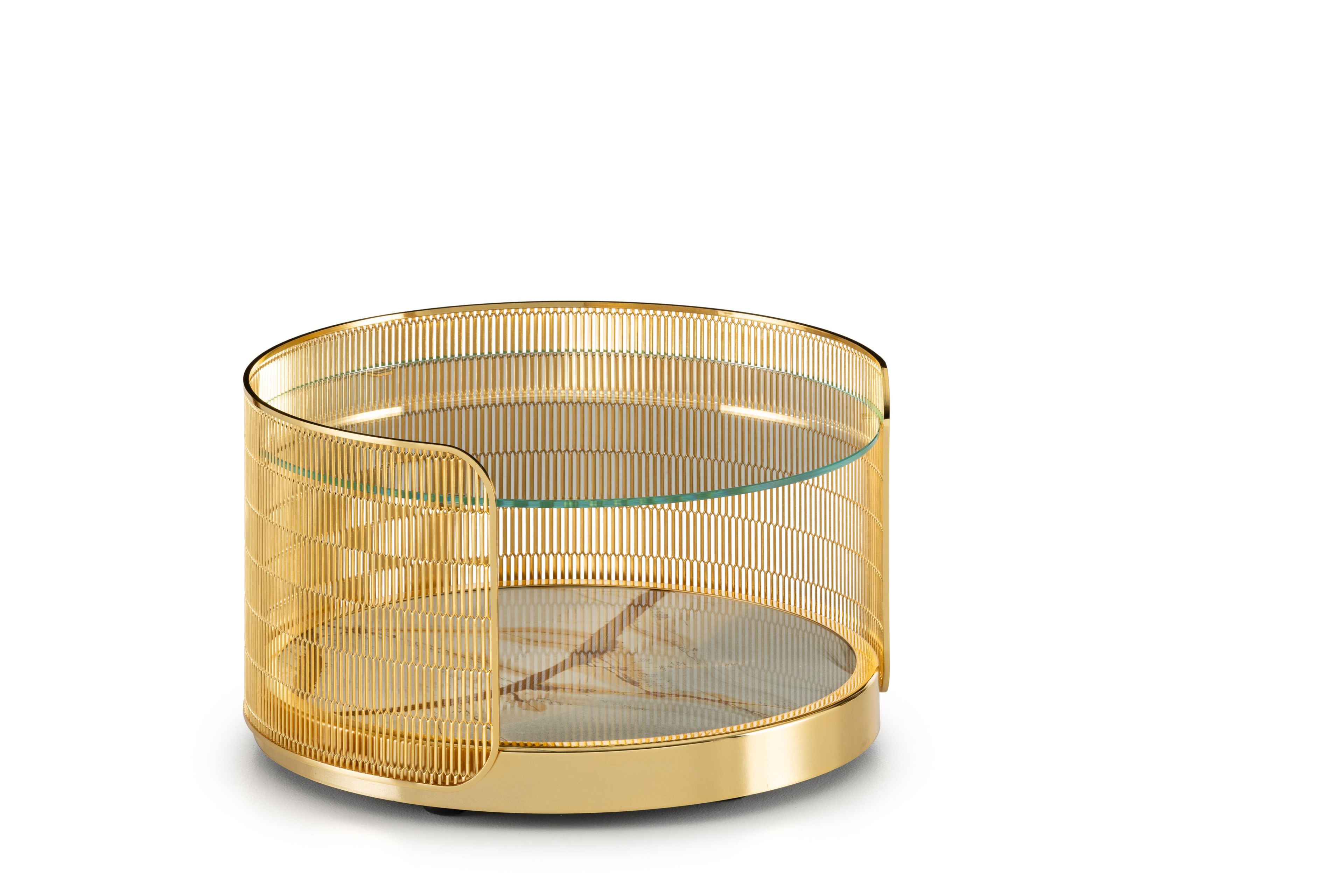 Круглый журнальный столик с изогнутой проволочной сеткой Natevo самогон ARCH-00121122 - Вид №4