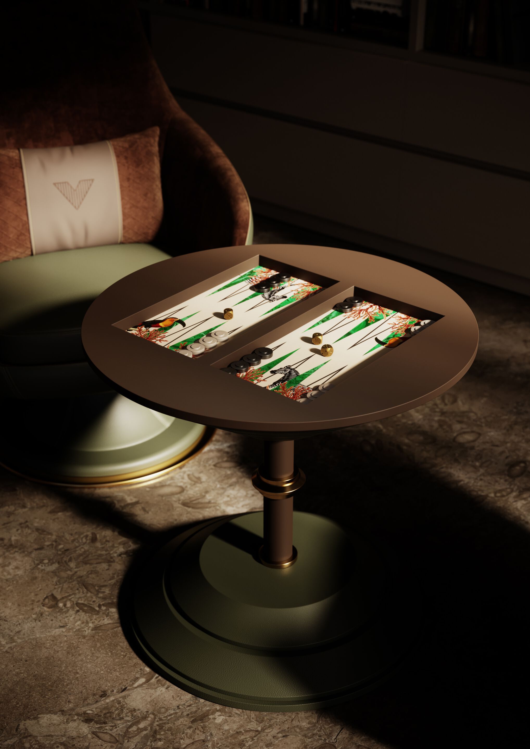Круглый стол для нардов Vismara Design GOEMON ARCH-00089117 - Вид №1