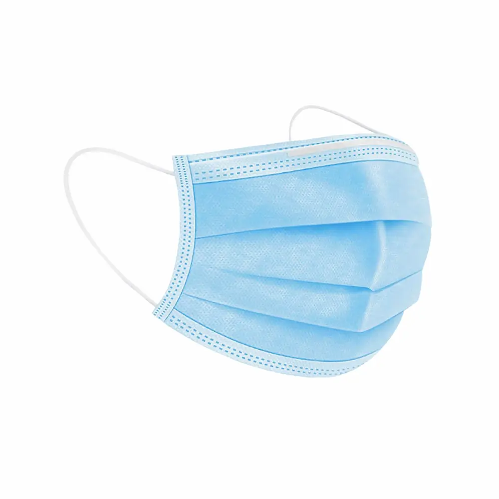 Маска гигиеническая трехслойная одноразовая B&B bright.balanced голубая, 50 шт STLM-2182529