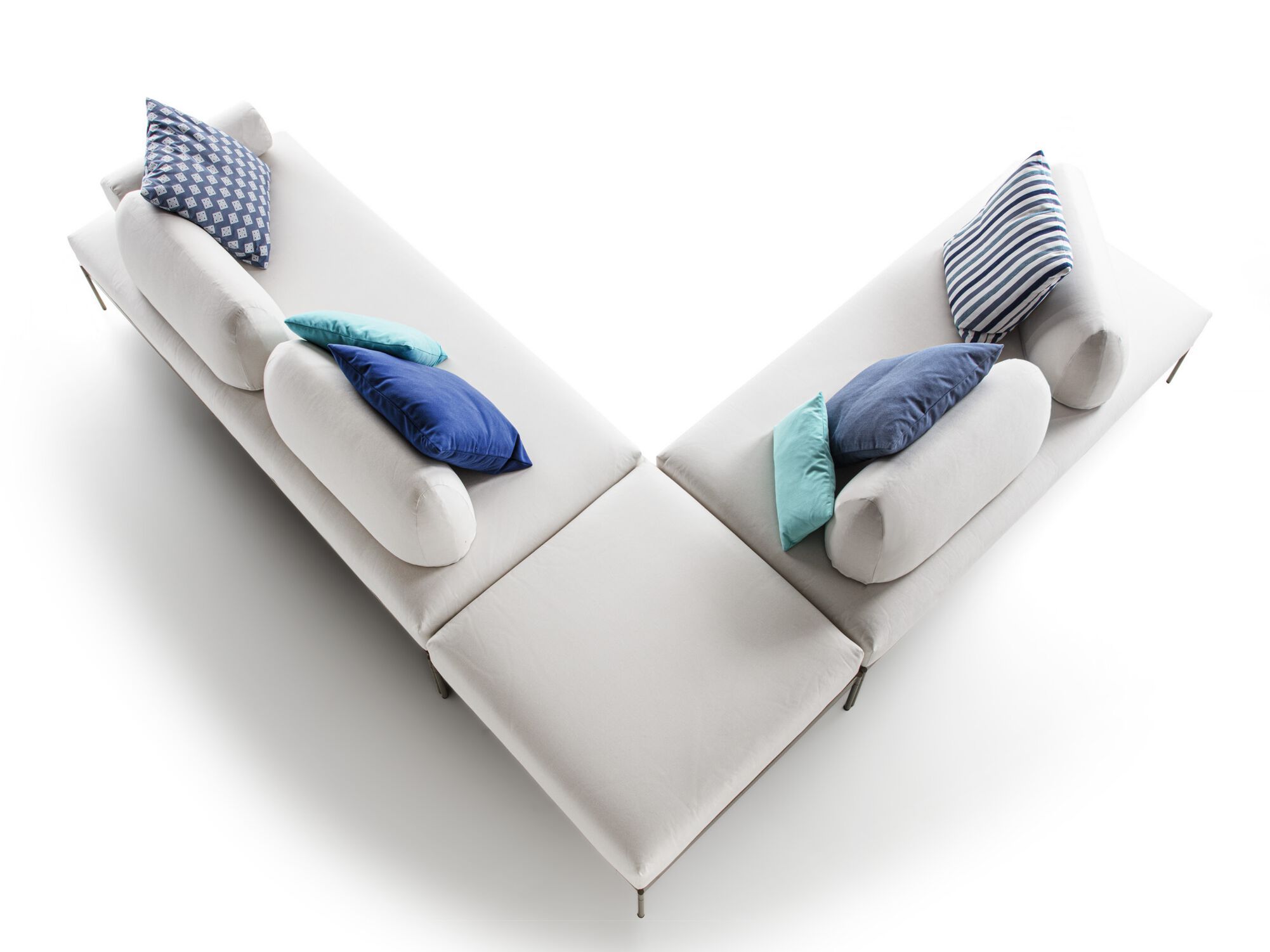 Тканевый модульный съемный садовый диван GRUPPO FOX вне двери ARCH-00024724