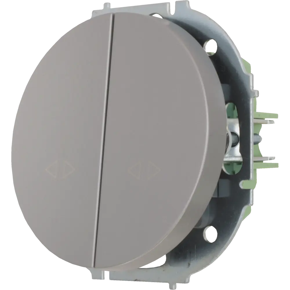 Выключатель встраиваемый Lezard Osen 2 клавиши цвет серый матовый STLM-2173032 - Вид №1