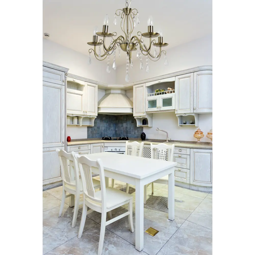 Люстра хрустальная подвесная Аврора 5 ламп 15 м² цвет бронза De Markt STLM-2124602 - Вид №15