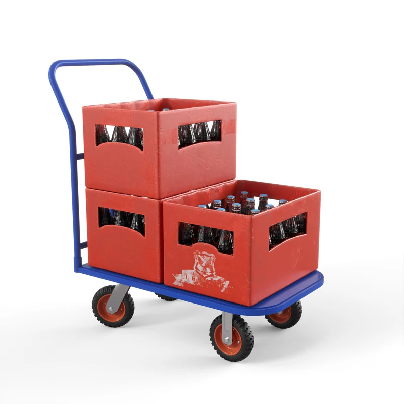 Тележка платформенная ТПТ (г/п 500 кг, 900x600 мм, колеса литая протекторная резина 160 мм) Верстакофф 65-88783