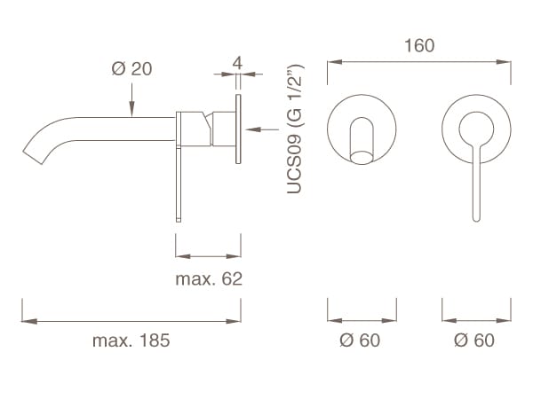 Настенный смеситель с дозирующим изливом CEADESIGN INNOVO ARCH-00129208 - Вид №2