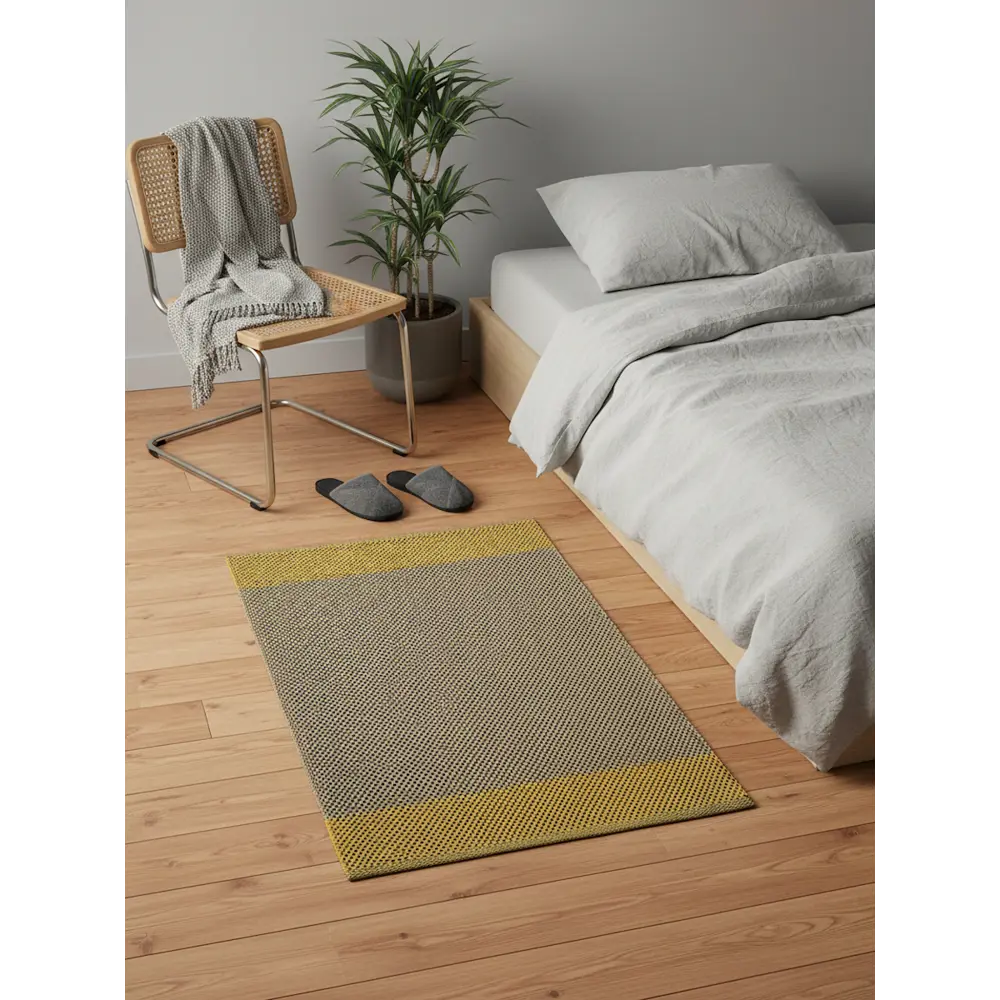 Коврик декоративный Ctim Вейв 60x90 см хлопок цвет серо-желтый STLM-2023424 - Вид №4