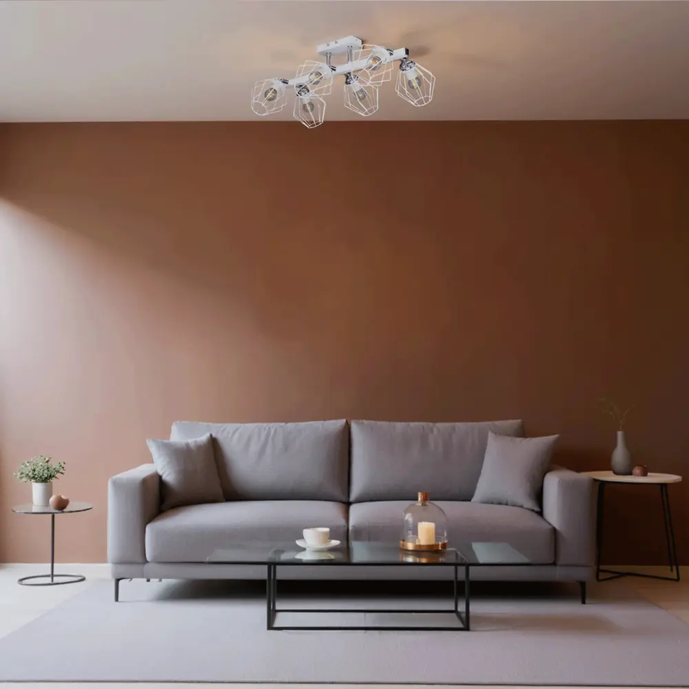 Люстра потолочная Дрим РС21514 6 ламп 18 м² цвет белый РОССВЕТ STLM-2188737 - Вид №10