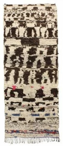 AFOLKI Прямоугольный шерстяной коврик с длинным ворсом и узором Azilal Ta910be