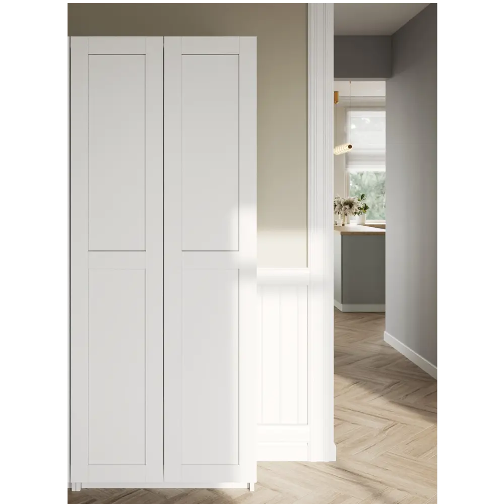 Дверь глухая для шкафа Буккер 39.7x193.8x1.6 см ДСП правая цвет белый Santreyd STLM-2086562 - Вид №8