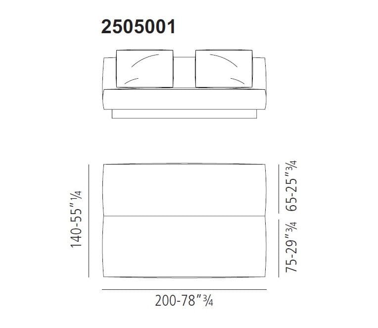Диван-кровать из ткани или кожи Vibieffe 2505 DESIGUAL ARCH-00019054 - Вид №2