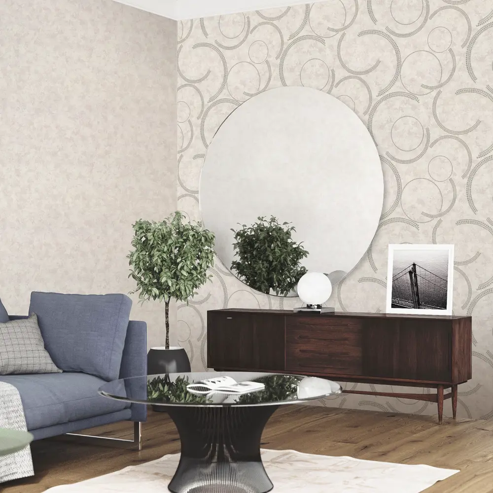 Обои флизелиновые Ornamy Diva темно-бежевый фон 1.06x10 м OR8036-02 STLM-2024997 - Вид №3