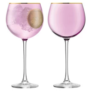 Набор из 2 круглых бокалов 525 мл розовый Sorbet LSA INTERNATIONAL SORBET 00-3863174 Прозрачный;розовый