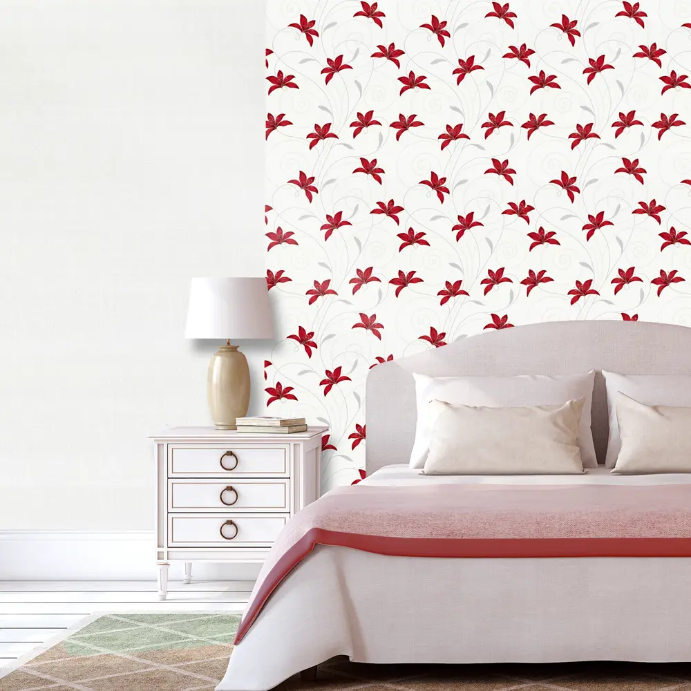 Обои флизелиновые Vilia Вояж красные 1.06 м 1145-41 STLM-2100260 - Вид №3