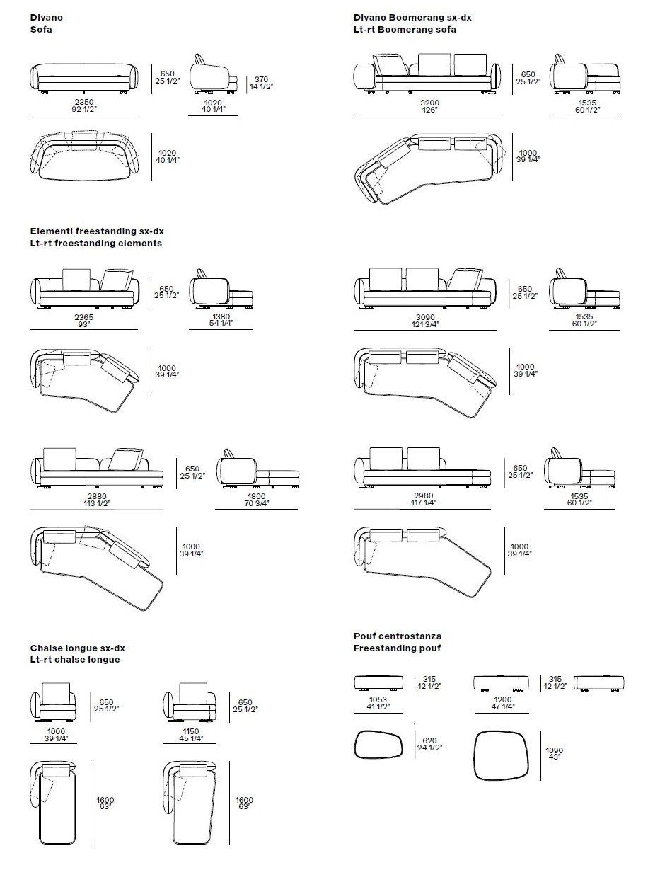 Ткань диван Poliform SAINT-GERMAIN ARCH-00058862 - Вид №8