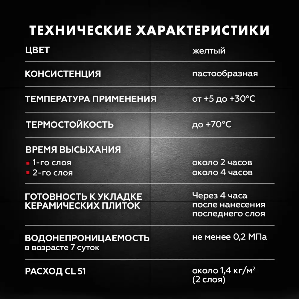 Гидроизоляционная мастика ЦЕРЕЗИТ CL51 для влажных помещений 1.4 кг 82634343 STLM-1018091 - Вид №6