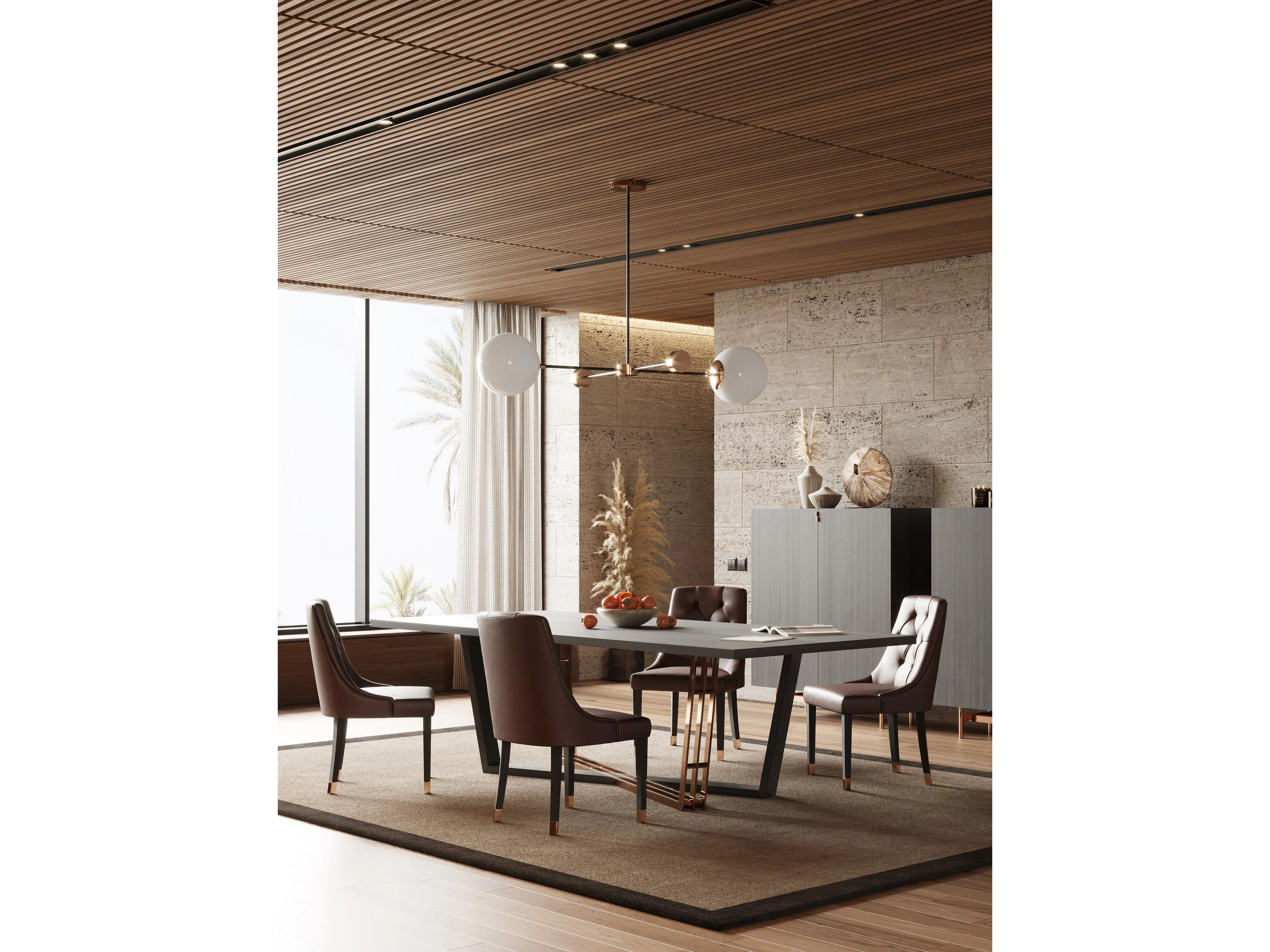 Подвесной светильник из нержавеющей стали и стекла Laskasas JANIS ARCH-00137299 - Вид №3