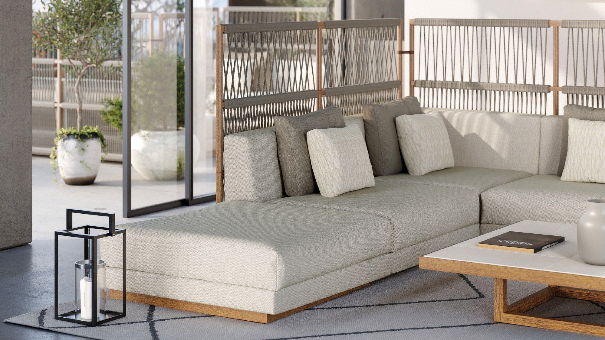 Секционный садовый диван с каркасом iroko Braid Embrace ARCH-00041078 - Вид №19